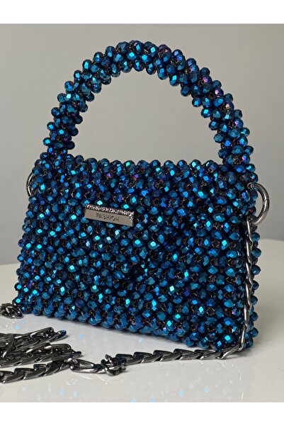 begüm jewelery GECE MAVİSİ ÇİFT RENK KRİSTAL TAŞLARLA İŞLENMİŞ KAPAĞI MIKNATI...