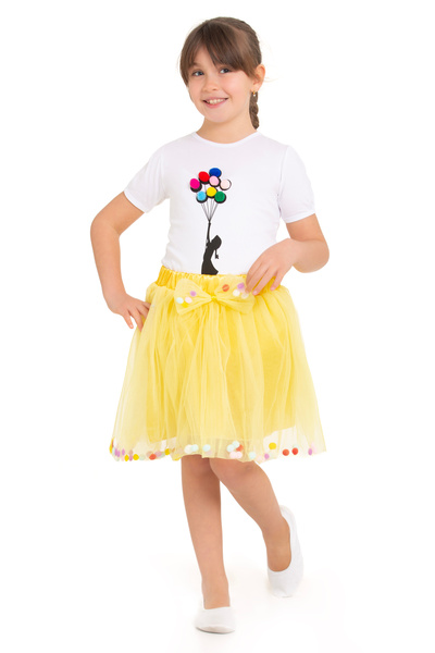 ares kids طقم علوي سفلي للفتيات، زي عرض 23 أبريل