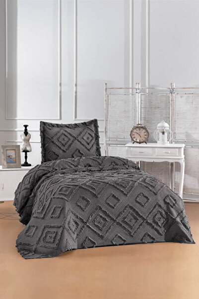 DANTEELHOME Olive 2-Piece Single Person Pique Set Anthracite