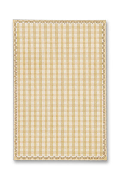 Rugs Modern Halı MOSSO Bej Kareli Detaylı Dokuma Taban Modern Dekoratif Halı ...