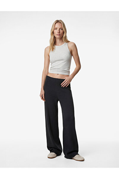 Koton Women'S Anthracite Wide Leg Pants