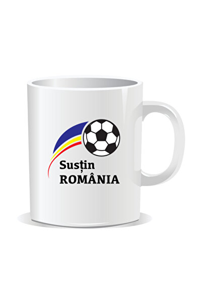 OEM Personalized mug with messages for Romanian fans, I support Romania with ...
