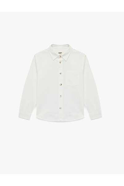 Koton Boy'S White Cotton Basic Shirt