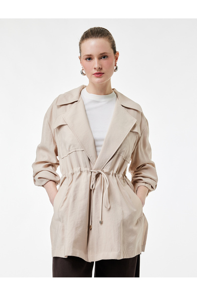 Koton Women'S Beige Oversize Jacket
