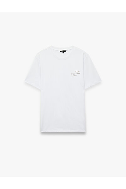 Koton Men'S White Printed T-Shirt