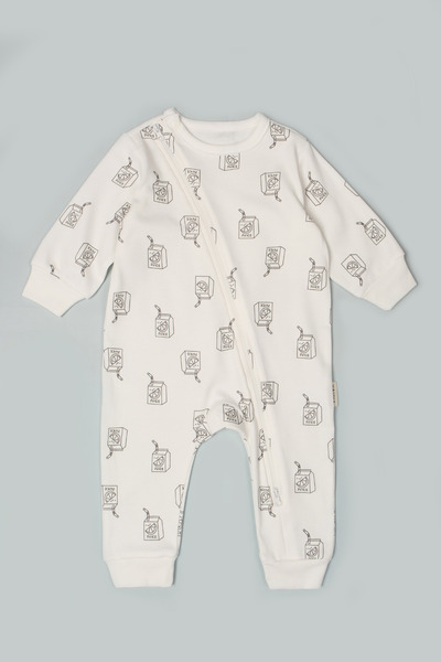 Vauva Baby Kids Jumpsuit Long Sleeve Printed Zippered Girls Boys Pajama Jumpsuit