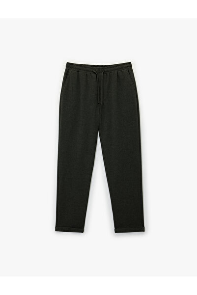 Koton Men'S Anthracite Drawstring Trousers