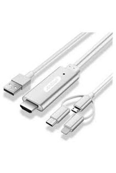 Mihai Cablu HDMI 4K HDR 2m la USB A Micro USB Lightning Tip C Andowl QY A8