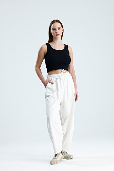 vikitekno Premium Quality Women's Tencel Balloon Cut Trousers