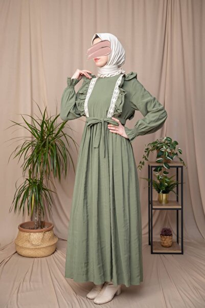 Nissra Ankanoor Ruffled and Lacy Modal Dress Anka265142