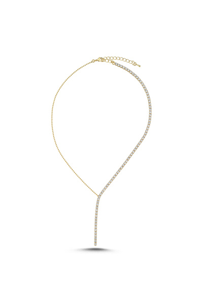 Merano Design 3mm X Gold Su Yolu Kolye
