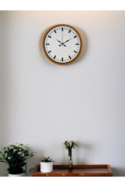 Leyaton 36 cm Orange Simple Stylish Wall Clock Lwlhm-Ytrs345