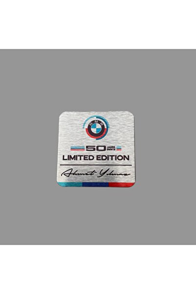CRF Kişiye Özel BMW Yeni Logolu 50. Yıl 50 Jahre Limited Edition Metal Etiket...