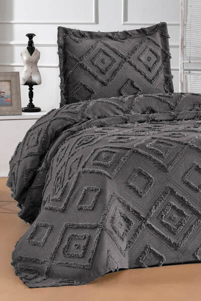 DANTEELHOME طقم بيكيه من قطعتين لشخص واحد من أوليف، لون أنثراسايت