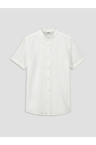 LC Waikiki Peak New Season Hakim Collar Boys' Poplin Shirt