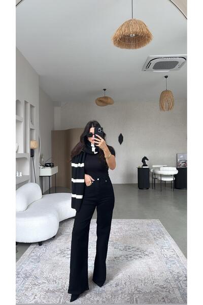 Buket Teke Black Wide Leg Zr Original Jeans