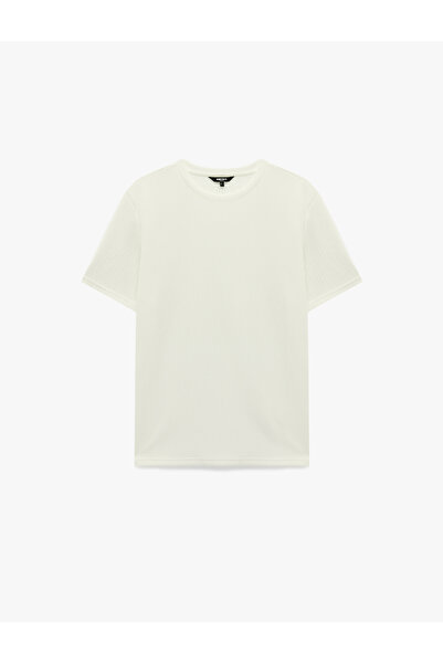 Koton Men'S White Men'S Tshirt Ss Bsc