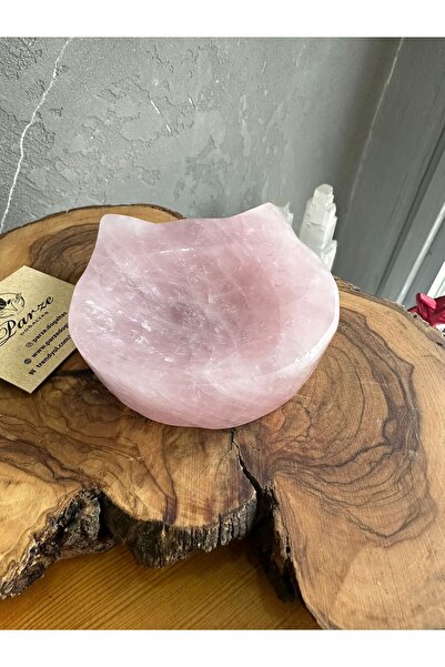 parze doğaltaş Pembe Kuvars Doğal Taş Dekoratif Kase
