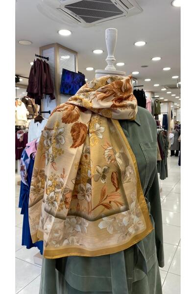 KUQOS Botanical Dream Patterned Shawl Yellow