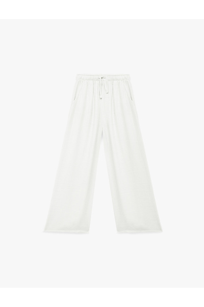 Koton Girl'S White Wide Leg Trousers