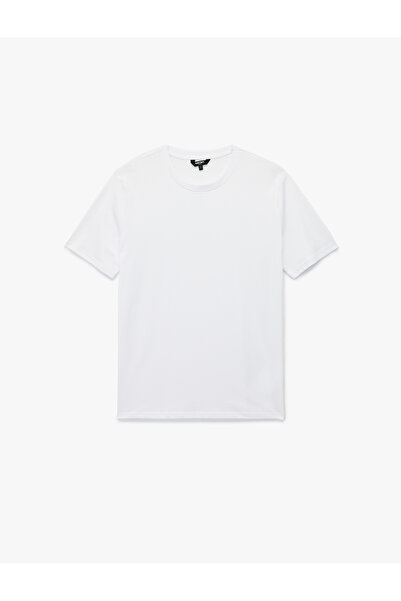 Koton تيشيرت رجالي أبيض أساسي