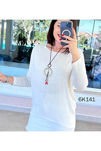 CAFCAF Knitwear Blouse with Necklace Gift 6K141