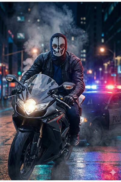 Utku Giyim GHOST KURU KAFA BASKILI İÇİ ŞARDONLU TERMAL BALAKLAVA & MOTOSİKLET...