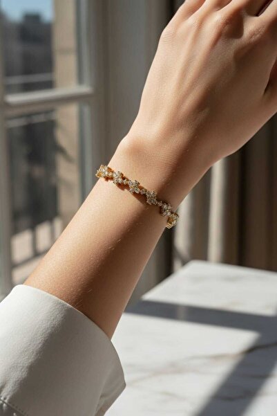 Aware Time Tarnish Stainless Steel Zircon Stone Bracelet