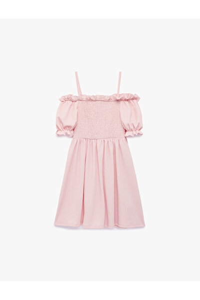 Koton Girl'S Pink Midi Dress