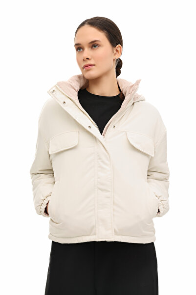 lumberjack WL 2ELIZA 5PR Ekru Kadın Mont