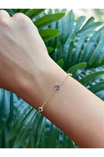 ARGENTAJEW 925 AYAR GÜMÜŞ GOLD MİNİ YONCA BİLEKLİK