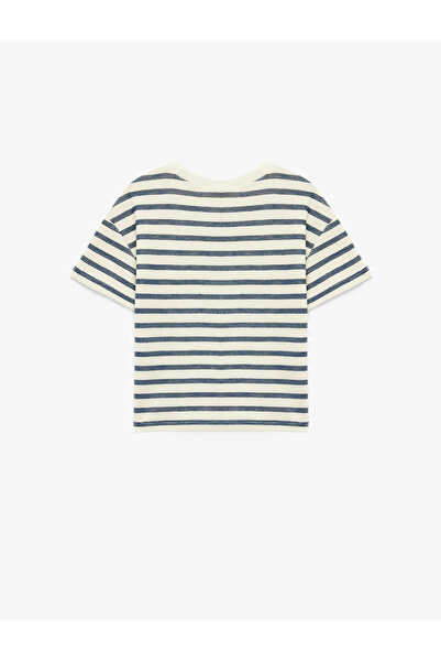 Koton Baby Boy Ecru Stripe Striped T-Shirt