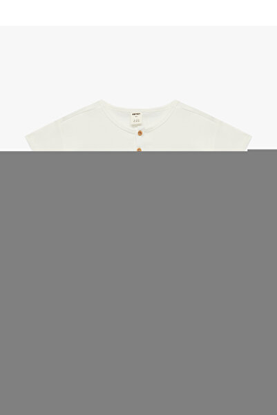 Koton Baby Boy Ecru Cotton T-Shirt