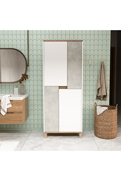 Robin Home Alaska Çok Amaçlı Dolap Mutfak Kiler Erzak Banyo Dolabı 175cm Sepe...