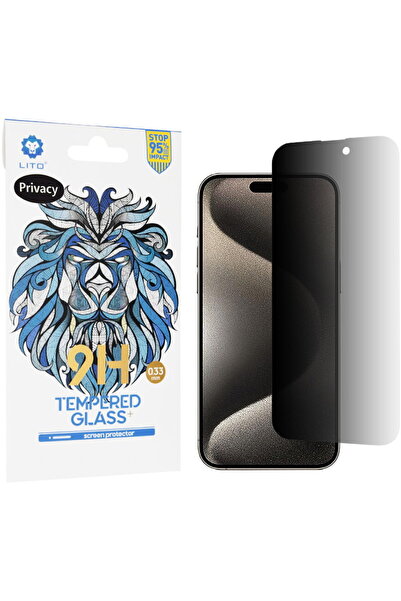 Lito Folie pentru iPhone 15 Pro Max - 2.5D Classic Glass - Privacy