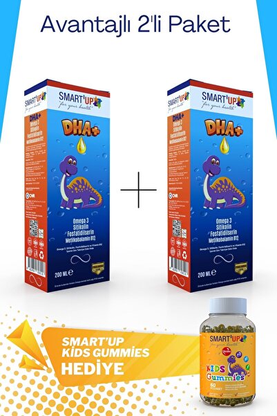 SMART UP Smart'up DHA+ 2'li Avantaj Paketi (2x200 ml) + Smart'up Kids Gummies...