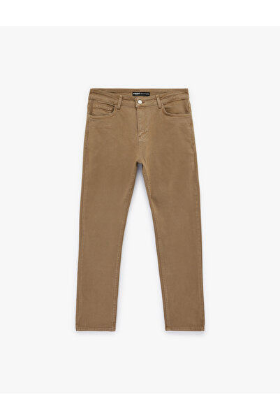 Koton بنطلون رجالي بيج بقصة عادية