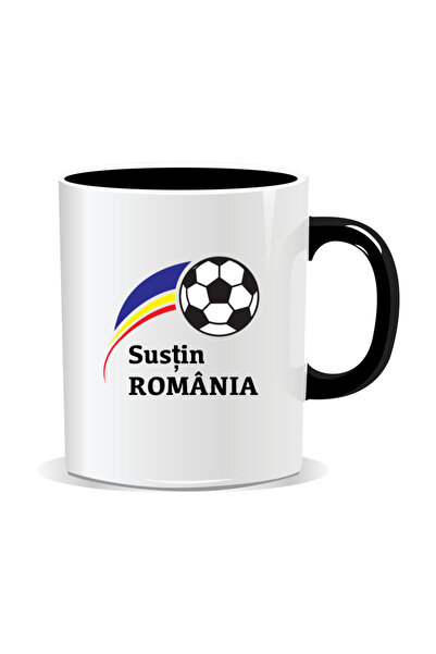 OEM Personalized mug with messages for Romanian fans, I support Romania with ...