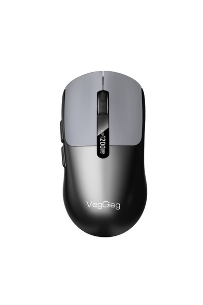 Veggieg G900 Dual-Mode Bluetooth 5.3 ve 2.4GHz 3600DPI Ekranlı Şarjlı Optik K...