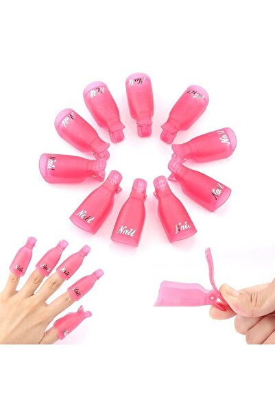 xolo Pembe Kalıcı Oje Çıkarıcı Tırnak Mandalı 10 Adet