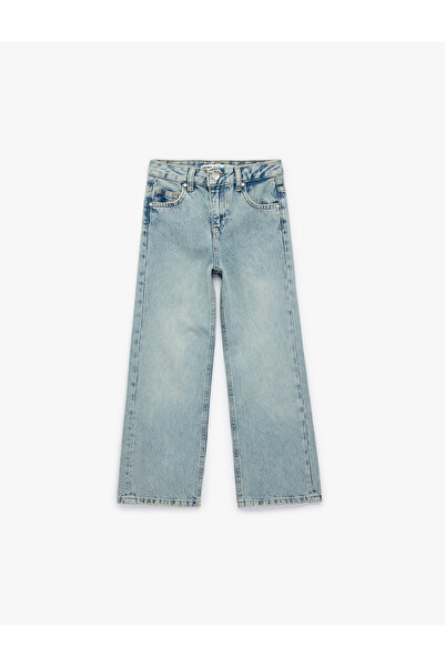 Koton Girl'S Light Indigo Wide Leg Jeans