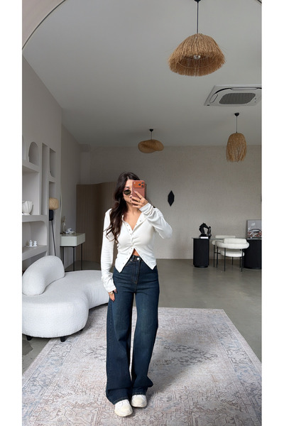 Buket Teke Dark Color Wide Leg Zr Original Jeans