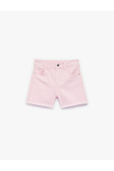 Koton Girl'S Pink Straight Fit Denim Shorts