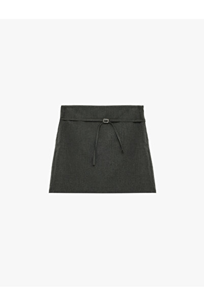 Koton Women'S Anthracite Mini Skort