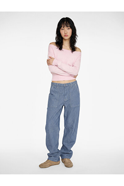 Koton Women'S Pink Boat Neck Sweater