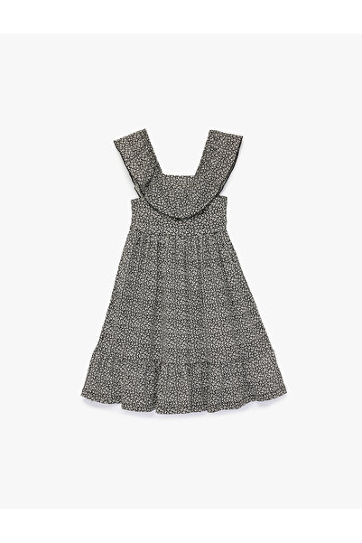 Koton Girl'S Black Design Floral Sleeveless Dress