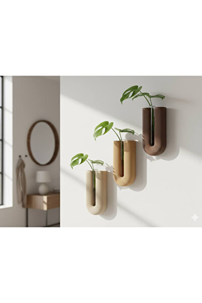 3D snaxx Modern Tasarımlı Duvar Tipi Dekoratif Vazo – Minimal ve Şık Ev Dekor...