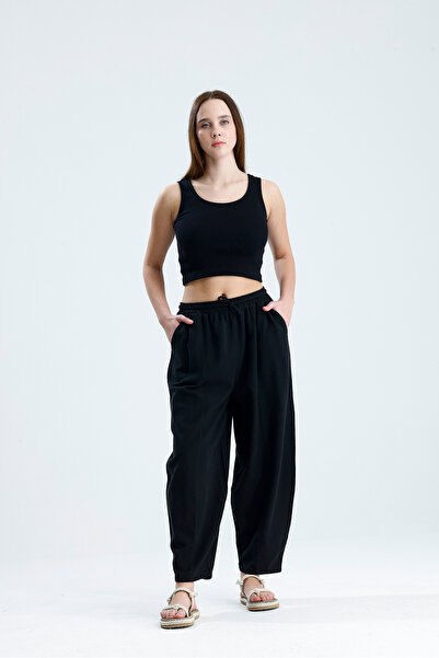 vikitekno Premium Quality Women's Cotton Linen Trousers