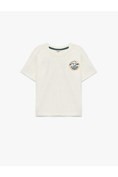 Koton Baby Boy Ecru Cotton T-Shirt
