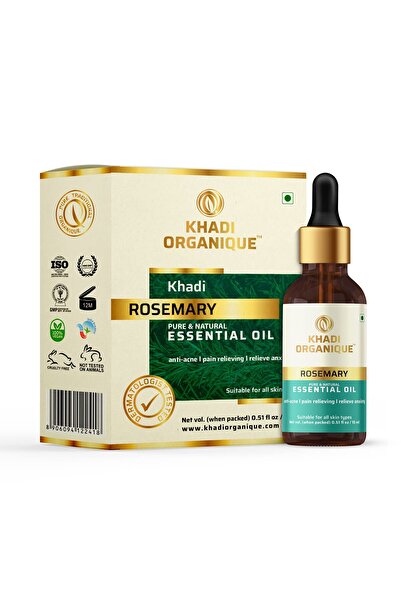 Khadi Organique زيت الشعر الطبيعي بالحناء وإكليل الجبل من خادي، عبوة من قطعتي...